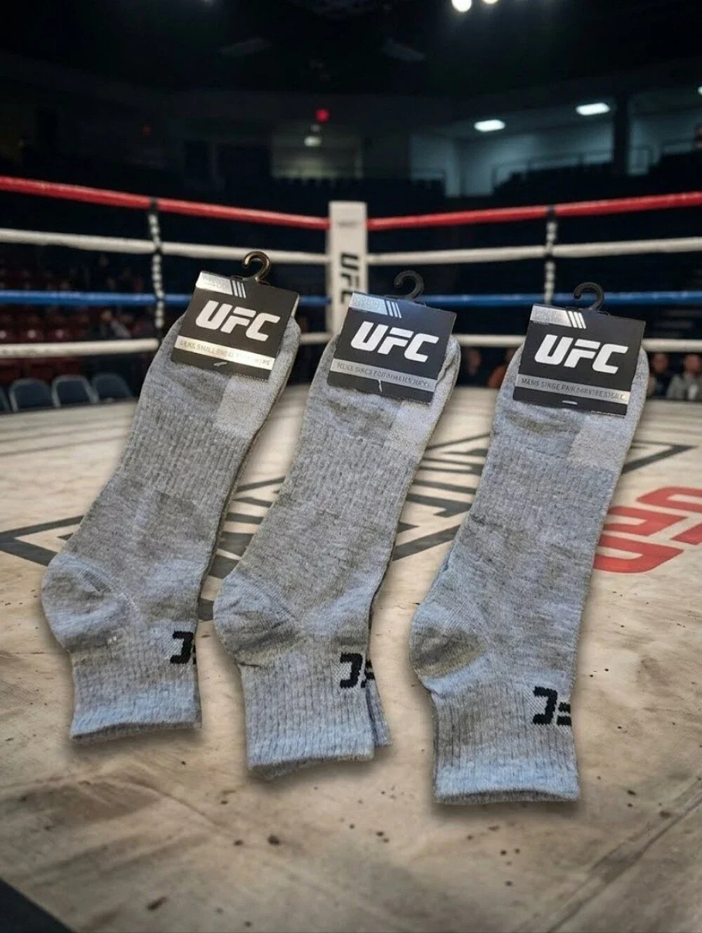 3 UFC Quarter Socks